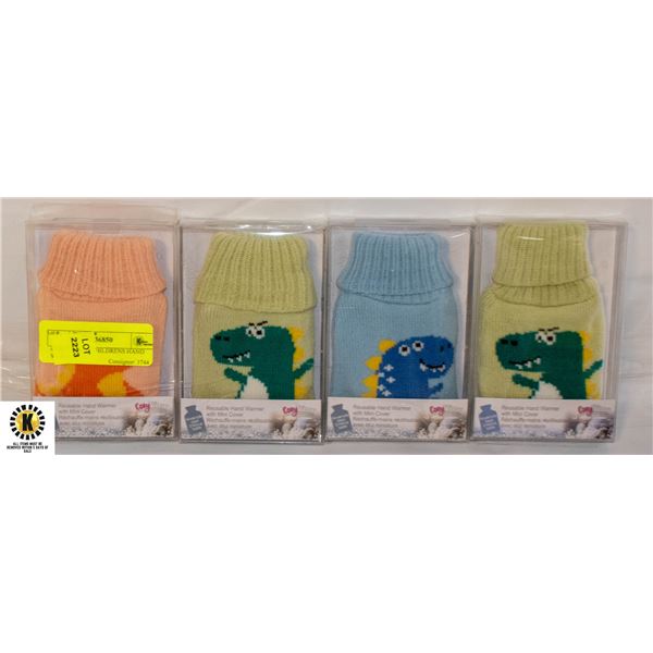 4 REUSEABLE CHILDRENS HAND WARMERS