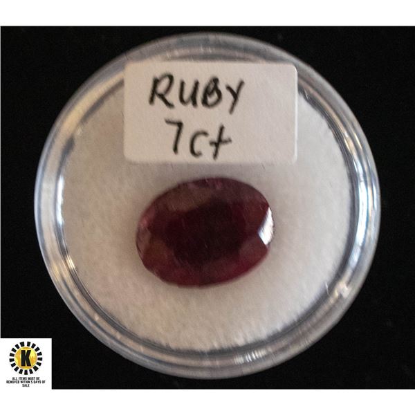 7CT GENUINE RUBY GEMSTONE