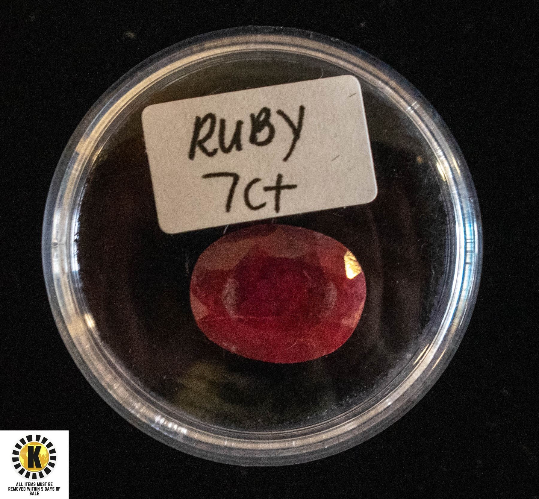 7CT GENUINE RUBY GEMSTONE