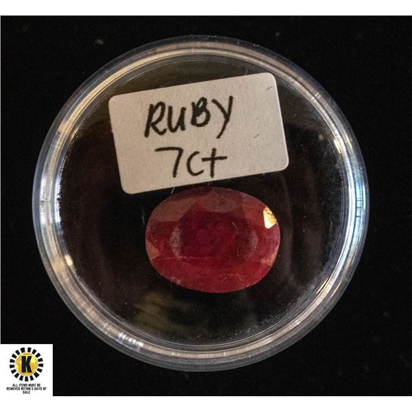 7CT GENUINE RUBY GEMSTONE