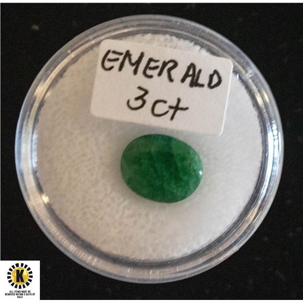 3CT GENUINE EMERALD GEMSTONE