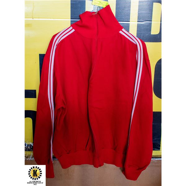 ADIDAS VINTAGE ZIP UP JACKET RED