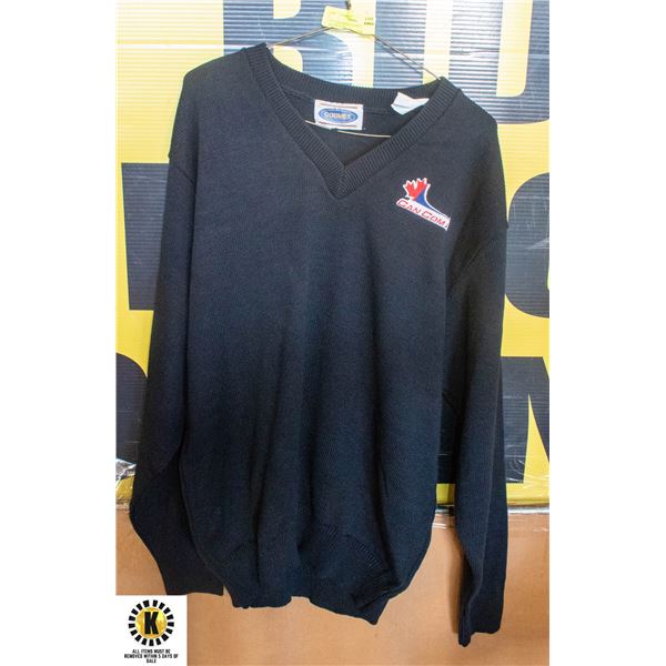 VINTAGE NEW DEFUNCT CAN COM AIR SWEATER