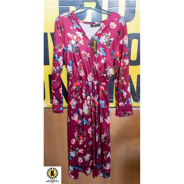 NEW FLORAL WRAP STYLE DRESS SIZE XXL