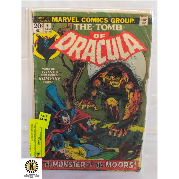 THE TOMB OF DRACULA NO.6 JAN MARVEL COMICS