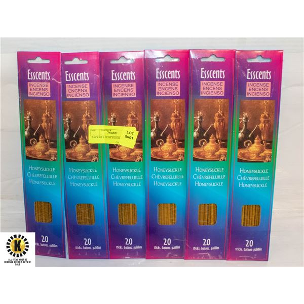 PACK OF 6 HONEYSUCKLE INCENSE