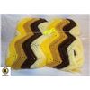 Image 1 : VINTAGE CROCHET BLANKET BROWN/YELLOW 84" X 48"