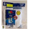 Image 1 : WHITE CREW SOCKS,SIZE 6-12,6-PACK,FRUIT OF THE