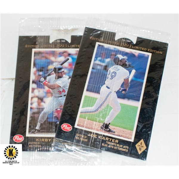 JOE CARTER KIRBY PUCKETT UNOPENED 1993 LIMITED