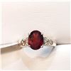 Image 1 : S110-147 SILVER GARNET RING