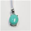 Image 1 : S110-128 SILVER TURQUOISE DIAMOND PENDANT