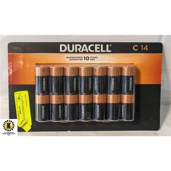 DURACELL BATTERIES SIZE C 14 PACK