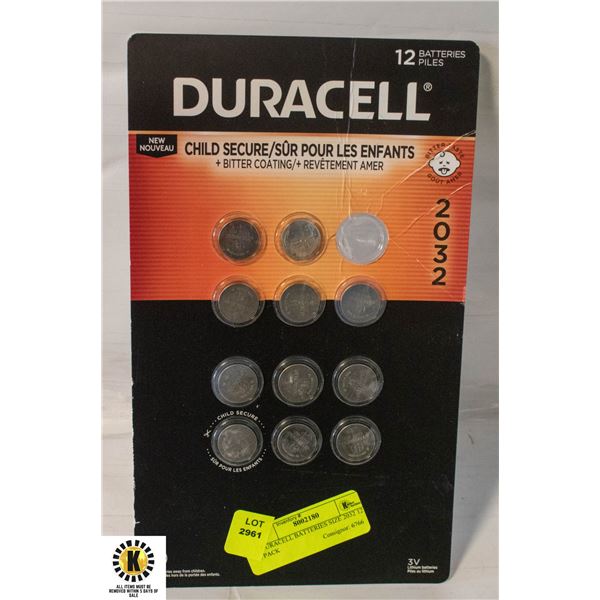 DURACELL BATTERIES SIZE 2032 12 PACK