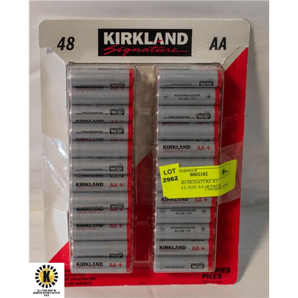 KIRKLAND SIGNATURE BY DURACELL SIZE AA 48 PACK