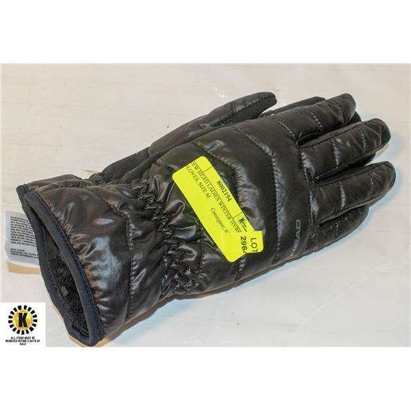 NEW HEAD LADIES WINTER HYBRID GLOVES, SIZE M