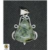 Image 1 : #143-NATURAL PREHNITE PENDANT