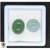 Image 1 : #177-NATURAL AVENTURINE 10.52CT,AQUARMARINE 7.70CT