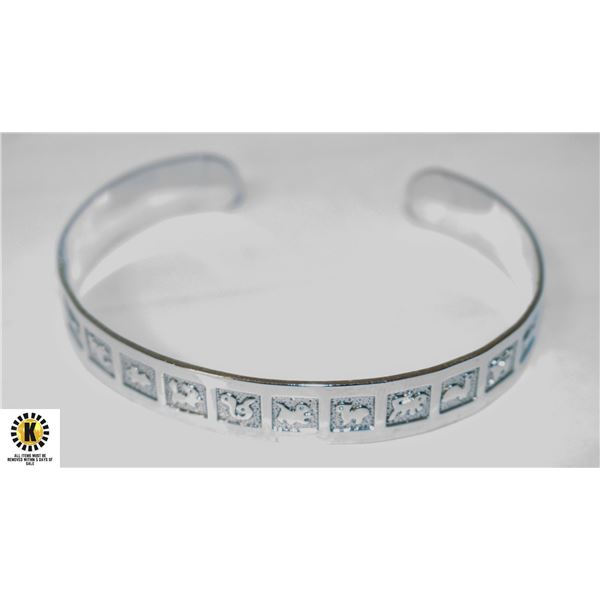 NEW ZODIAC BRACELET SILVERTONE