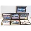 Image 1 : BUNDLE OF FRAMED VINTAGE VEHICLE WALL HANGINGS