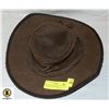 Image 1 : BARMAH AUSTRALIAN FOLD AWAY LEATHER BRONCO HAT