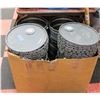 Image 1 : BOX WITH 12 NEW METAL BUCKETS W/LIDS