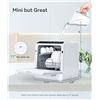 Image 2 : NEW ECOZY PORTABLE COUNTERTOP DISHWASHER, WHITE