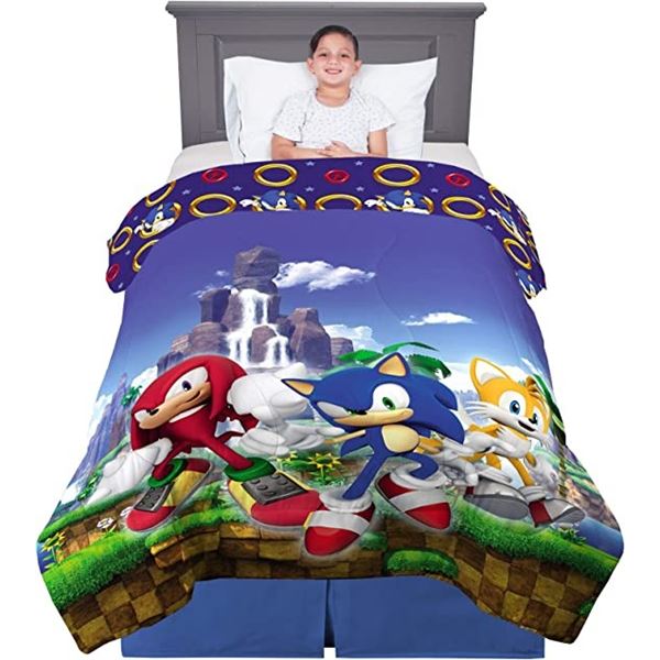 SONIC THE HEDGEHOG MICROFIBER TWIN/FULL COMFORTER