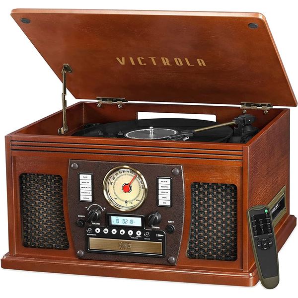 NEW VICTOROLA 8 IN 1 TURNTABLE STEREO