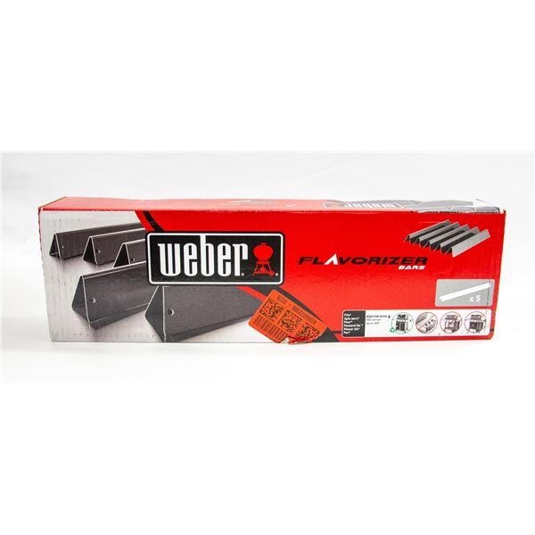 BOX OF 5 NEW WEBER FLAVORIZER BARS