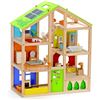 Image 1 : NEW HAPE ALL SEASONS KIDS WOODEN DOLLHOUSE SET