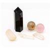 Image 1 : BOX WITH GEMSTONES INCL. BLACK ONYX POINT,