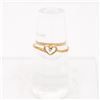 Image 1 : 10 KT GOLD HEART RING WITH DIAMOND IN