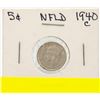 Image 2 : 1940 NFLD KING GEORGE SILVER FIVE CENT