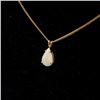 Image 1 : GOLD AND OPAL GEMSTONE PENDANT AND CHAIN