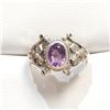 Image 1 : S47-116 SILVER AMETHYST RING