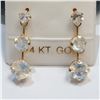 Image 1 : S160-90 14K MOONSTONE (1.5CT) EARRINGS