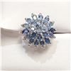 Image 1 : S160-81 SILVER SAPPHIRE (5CT) RING
