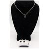 Image 1 : NEW .925 SILVER SAPPHIRE COLOURED NECKLACE/PENDANT