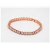 Image 1 : NEW. 925 SILVER TENNIS BRACELET ROSE GOLD PLATED