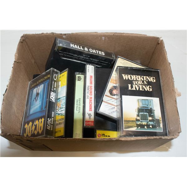 LOT OF CASSETTE TAPES INCLUDES ROCK, POP