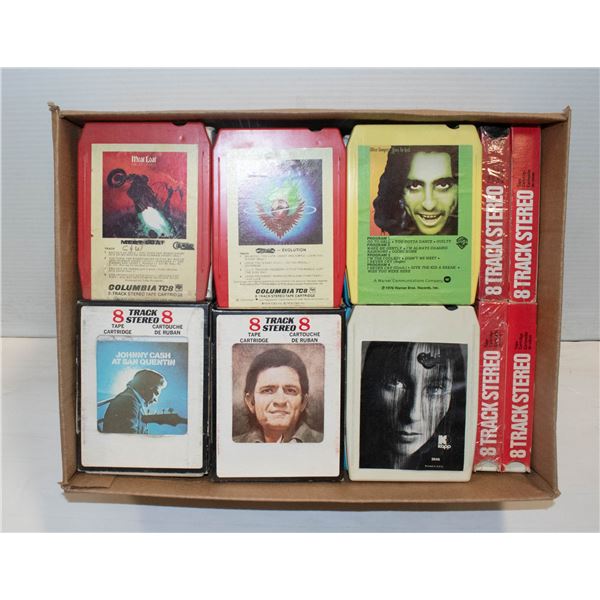 LOT OF 8 TRACK TAPES - ROCK, POP, COUNTRY