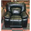 Image 1 : BLACK LEATHERETTE RECLINING OVERSIZED ROCKER