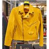 Image 1 : FAUX SUEDE BIKER JACKET - GOLDEN YELLOW -