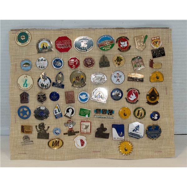 LOT OF 56 ALBERTA EDUCATION RELATED PINS