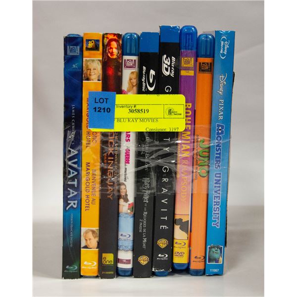LOT OF BLU RAY MOVIES