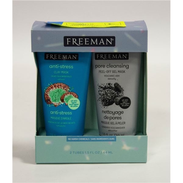 Freeman Blue Mask NEW SEALED FREEMAN ANTI-STRESS CLAY MASK DEAD SEA