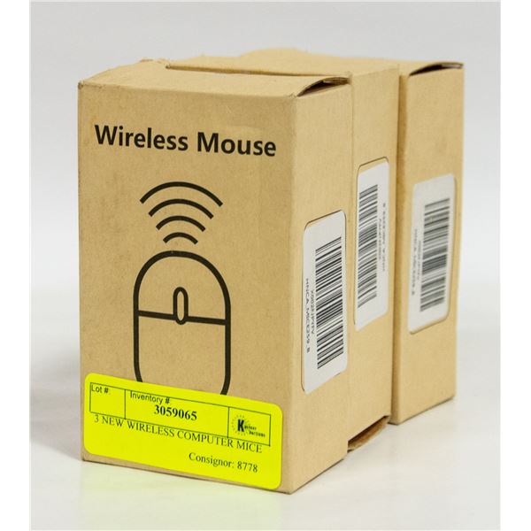 3 NEW WIRELESS COMPUTER MICE