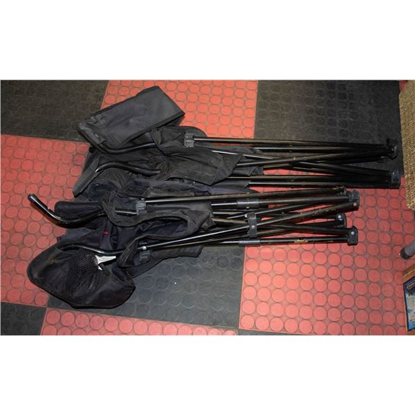 2 BLACK FOLDING CHAIRS