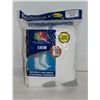 Image 1 : WHITE CREW SOCKS,SIZE 12-16,6-PACK