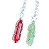 Image 1 : 2 WIRE WRAPPED GEMSTONES: RED & GREEN AVENTURINE